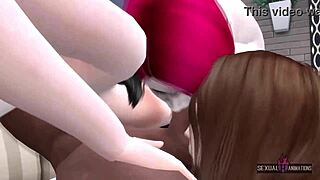 Guy Hired For Threesome Sex In Hot 3D Cartoon Gangbang