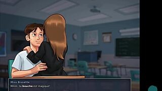 summertime saga 45 intense makeout with french teacher