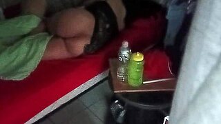 voyeur watches curvy mexican couple through security camera