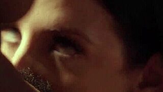 Sexy lesbian beauties Angela White and Jenna Foxx lick juicy pussy and play with perky nipples