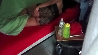 voyeur watches curvy mexican couple through security camera