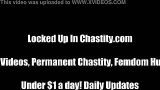 I'm gonna lock your cock up for good with femdom toys.