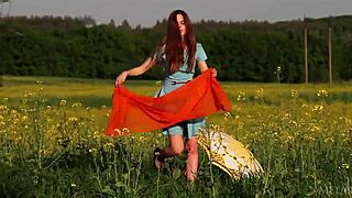 Metart features all natural beauty Canara undressing outdoors in Ukraine 😊