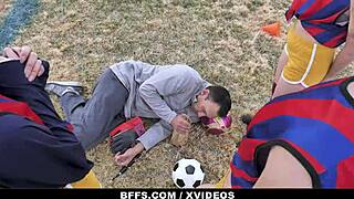 Soccer Cuties Suck Older Coach