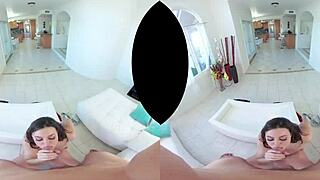 Watch Whitney Wright Ride Cock in VR and Swallow Cumshot!