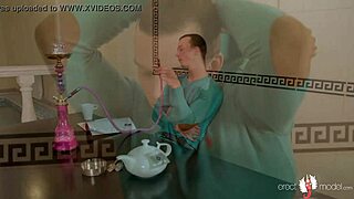 Hot gay action with nude guys sweating in steamy sauna