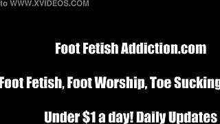 suck simona's sweet ebony toes while she gives footjob and masturbates in femdom fetish