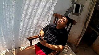 Beggar Shows Breasts In Exchange For Cans!