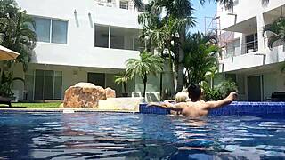 what a tasty romp after swimming in the pool with my girlfriend.