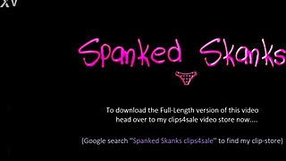 big bum bimbo faces spanking and bondage punishment for stealing a sun-lounger by the hotel pool