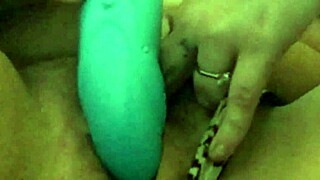 Dirty slut on hidden camera inserting toys into tattooed pussy vibrator fetish.