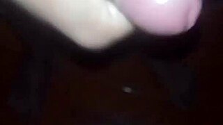 Enjoying a relaxing self-pleasure session at home