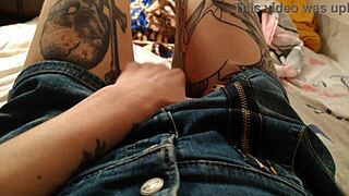 Skinny Tattooed Young Girl Masturbates To Pov Orgasm