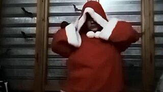 Enjoy The Christmas Show With Natural Tits Massage!