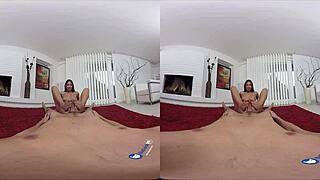 asian getting feet wet in virtual sex with petite brunette pov