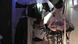 rubbernurse agnes delivers extreme anal treatment with fisting and blowjob