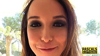 Watch this brunette submissive ride and get throated deep?