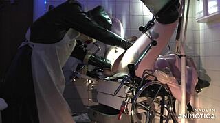 rubbernurse agnes delivers extreme anal treatment with fisting and blowjob