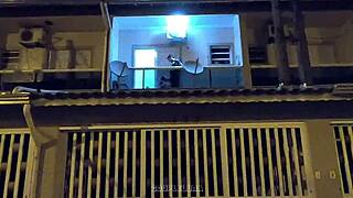 Young married woman caught with lover on balcony, video leaked online