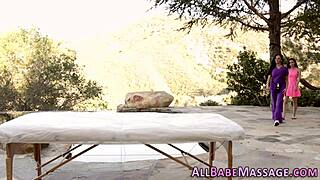 Horny masseuse eaten out