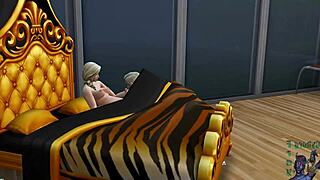 Blonde Shemale Twin Kisses Girl Before Hardcore Blowjob And Cock Play