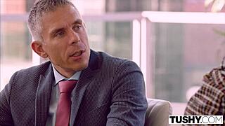 tushy gets wilder with blonde bent over for anal