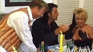 In This Retro Scene, Lovely Beauties Get Nailed Hard In A Group Gangbang With Cumshots