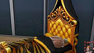 Blonde Shemale Twin Kisses Girl Before Hardcore Blowjob And Cock Play