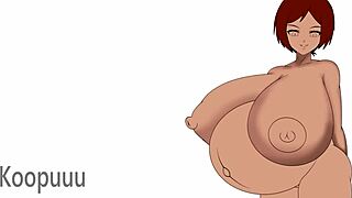 pregnant anime woman speed paintin'