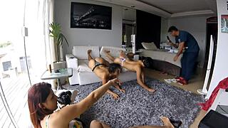 pernocas, the latina teen photographer, attacks with her tight pussy and small tits