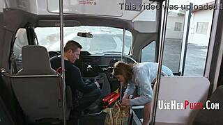 When a bus ride turns into a wild free-use 3some with a milf! 😜