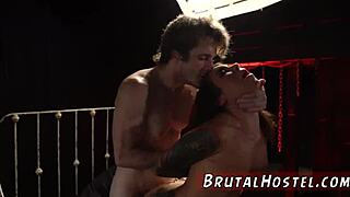 Girl Fucks Man Slave! Blonde Gets Punished Excited Youthful 18+ In Garage Bondage!