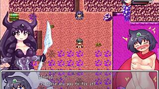 Brave female Iruru faces humiliation and bondage in the lustful magical forest during a game of masturbation