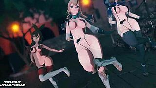 Red flavor bikini dance with Amber and Lisa?