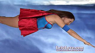 Superheroine swoops in to suck cock until facial finish - Lelu Love