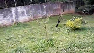 is horny teen anny fernandez getting anal and pussy fucked outdoor with vagninho, craving more?