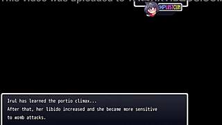 Brave female Iruru faces humiliation and bondage in the lustful magical forest during a game of masturbation