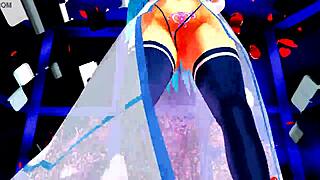 Half-naked girl dancing in anime hentai style 😊