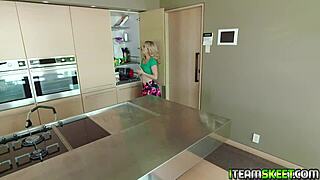 Studs thrusts deep into abby adams wet pussy, teen grinds cowgirl in cinema, fingering brunette with blue eyes curly hair.