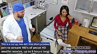 Doctor Tampa Humiliates Ebony Solana in Cheerleading Physical