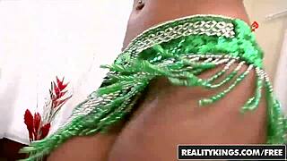 Alessandra Loupan gets belly deep assfucking in Brazil