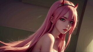 AI Generated ZeroTwo Nude in Hentai Anime Scene