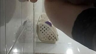 Linda in lingerie uses dildos for self-pleasure