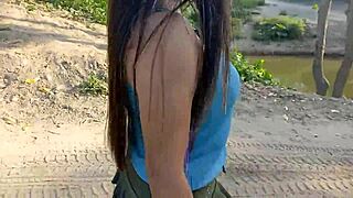 Found a slut in the countryside, led to river sex in cabin?