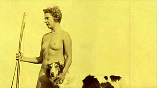 These retro beauties got wild with beasts in hairy outdoor scenes.