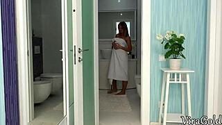 Sexy blonde Milena Blanc sucks cock and fucks intensely