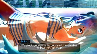 Miku Gets Wet During Pool Photoshoot
