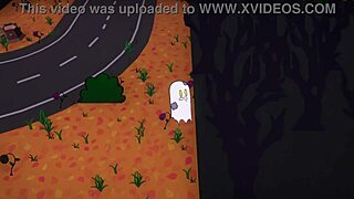 bunny maid in halloween hentai puts duster in butt for anal fun