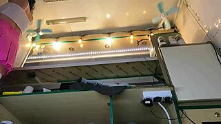 boss takes off alice's panties at work for some flashing fun