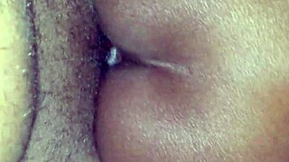 Ebony babe takes a deepthroat and creampie from big black cock